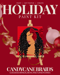 Candy cane braids holiday paint kit