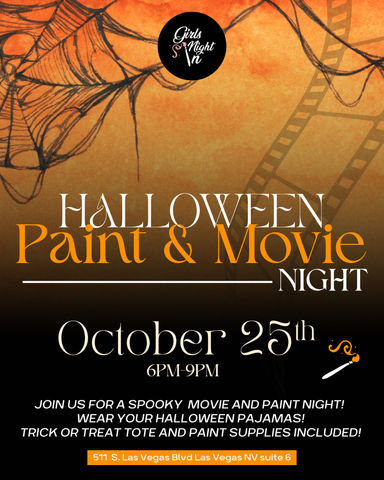 Halloween paint and movie night