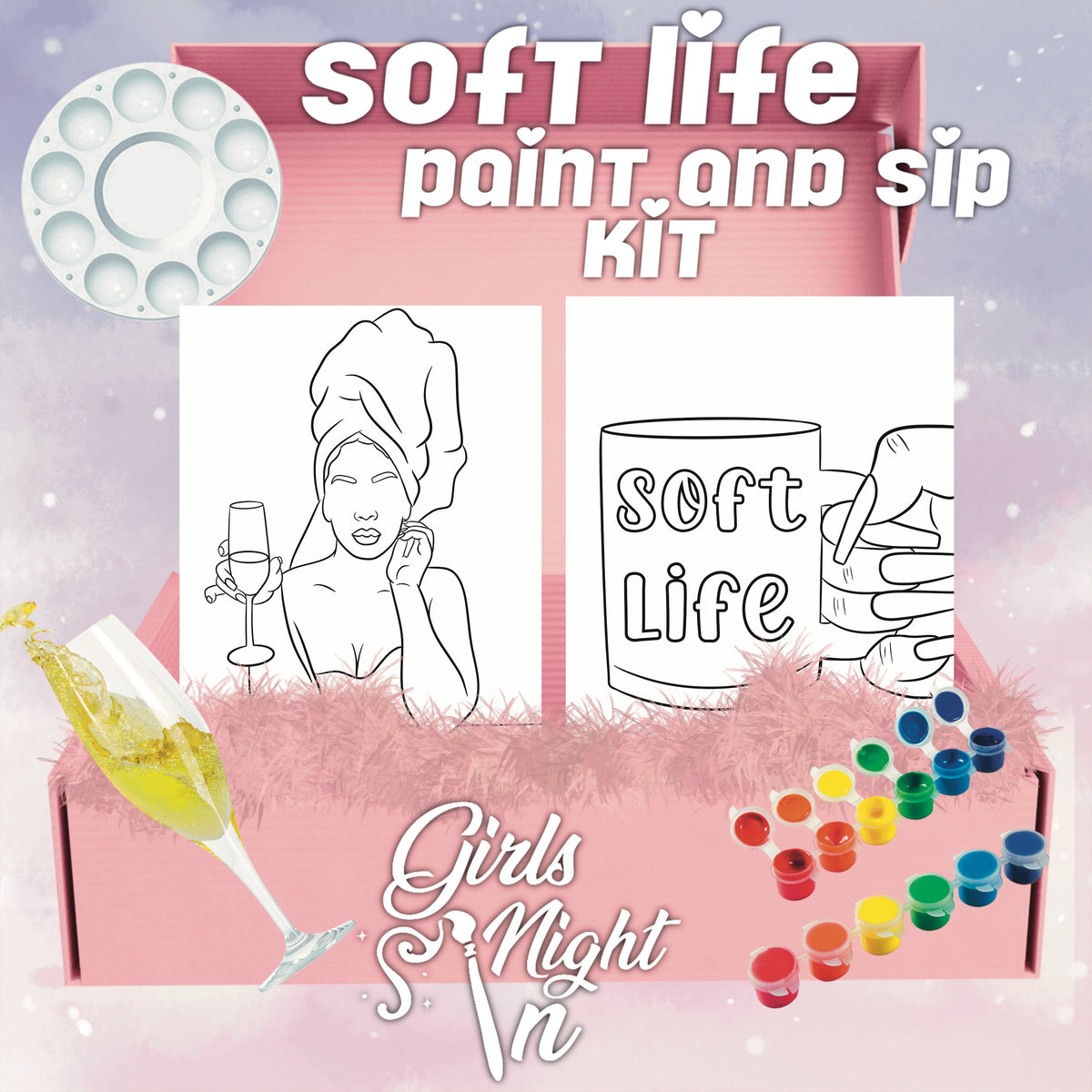 Soft life 4 pack bundle paint kit