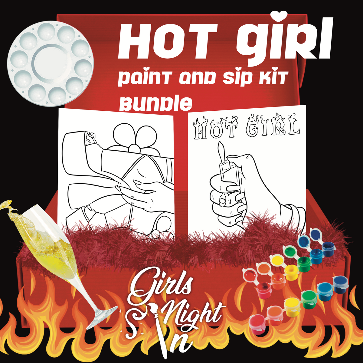 Hot girl 4 pack bundle paint kit