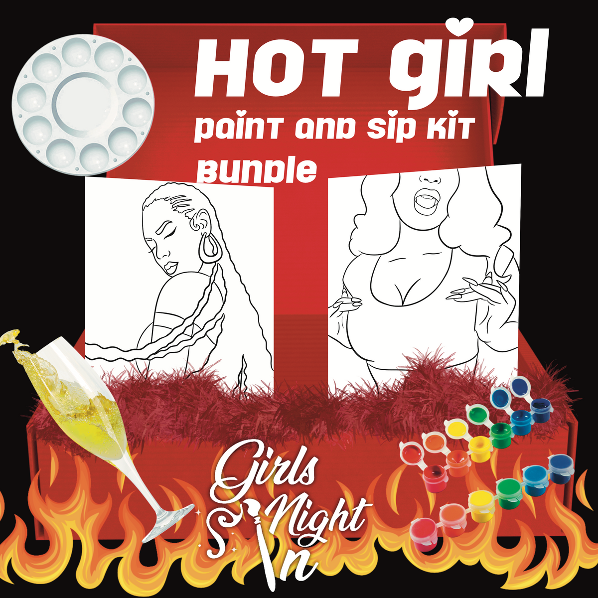 Hot girl 4 pack bundle paint kit